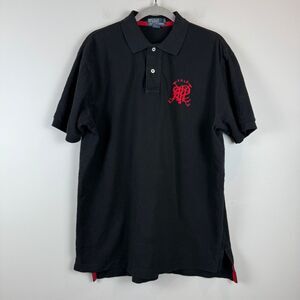 Polo Ralph Lauren Polo Shirt Men's Large Black Short Sleeve Preppy Mallet Crest